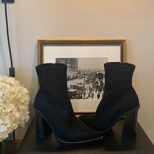 Black embellished 4” booties